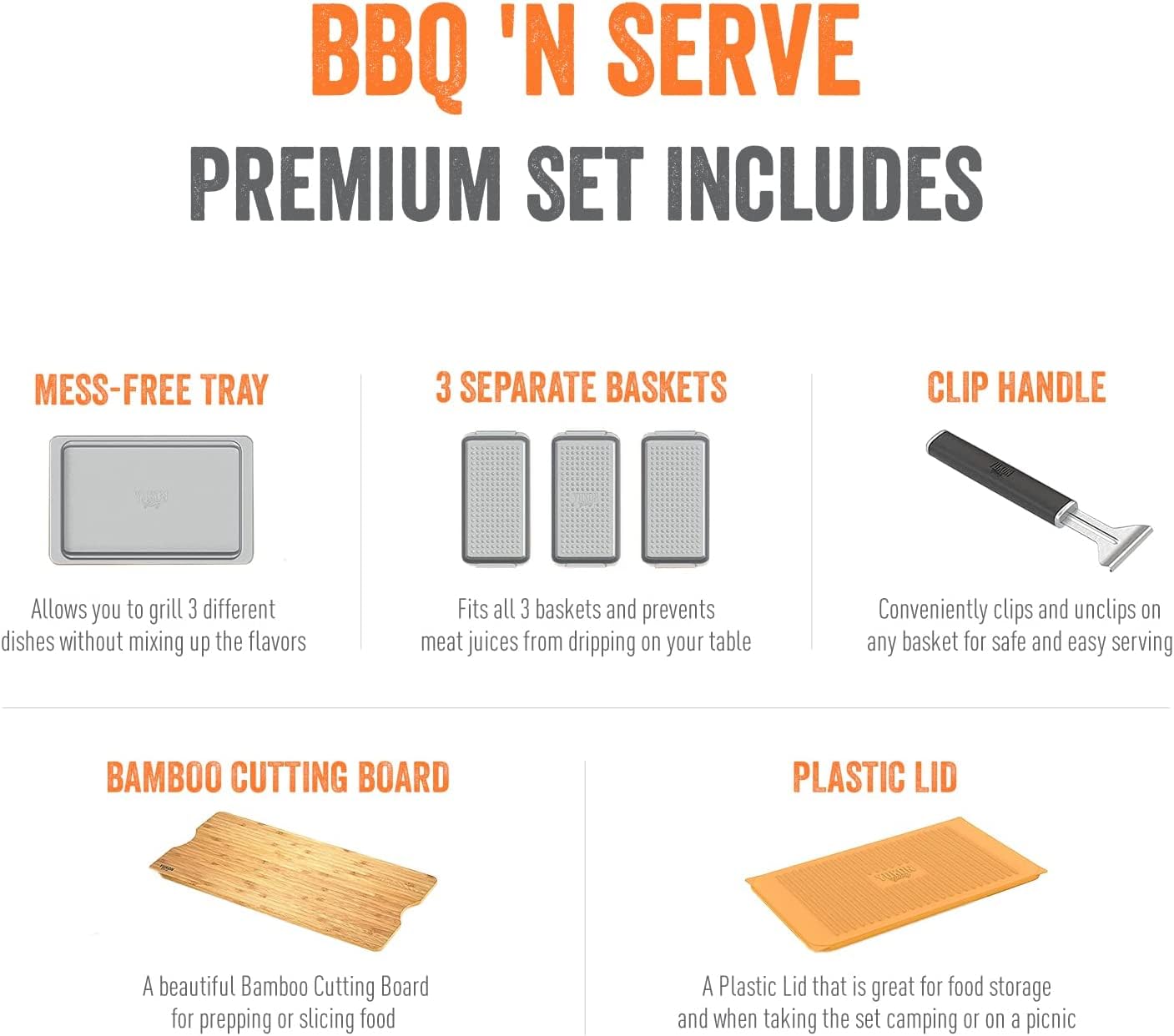 Yukon Glory™ BBQ 'N SERVE Grill Baskets (BBQ 'N SERVE SET)