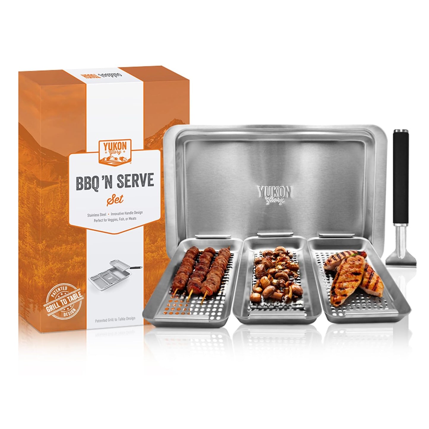 Yukon Glory™ BBQ 'N SERVE Grill Baskets (BBQ 'N SERVE SET)