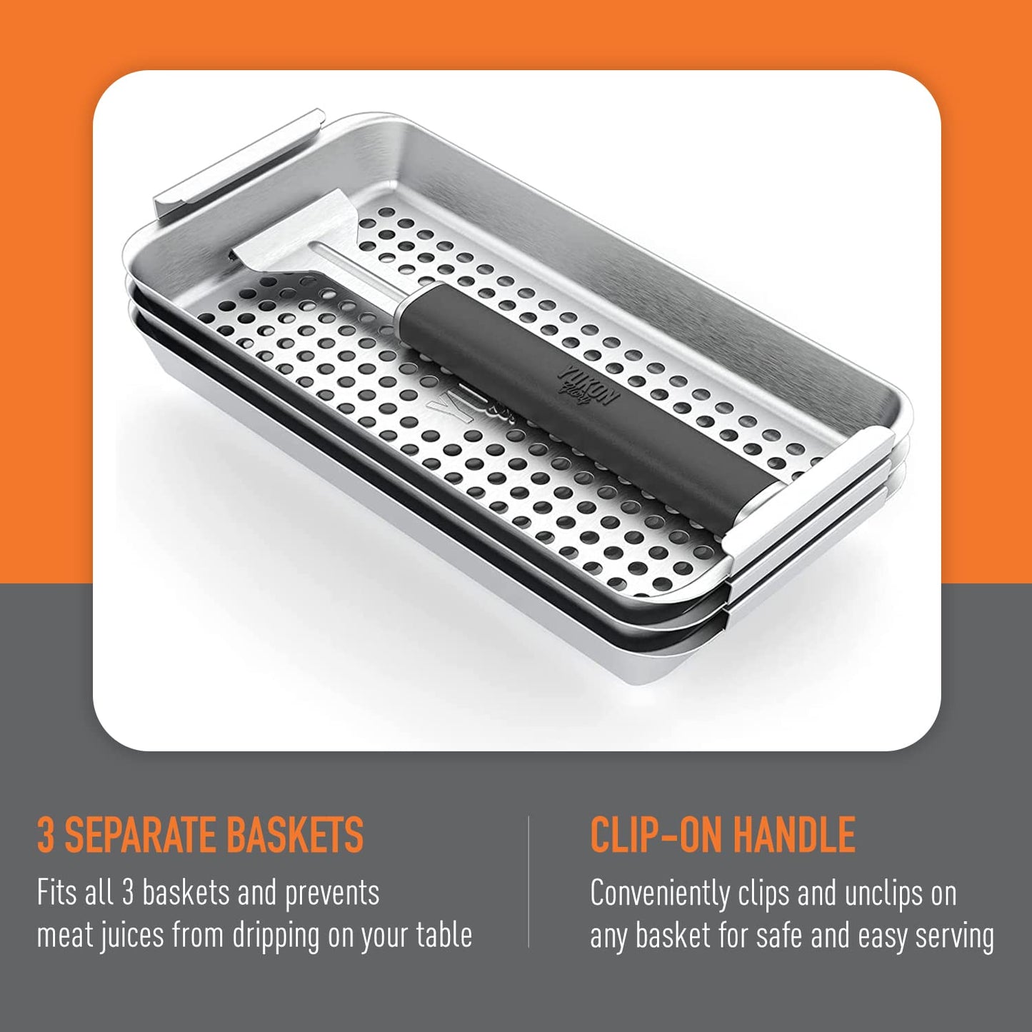 Yukon Glory™ BBQ 'N SERVE Grill Baskets (BBQ 'N SERVE SET)