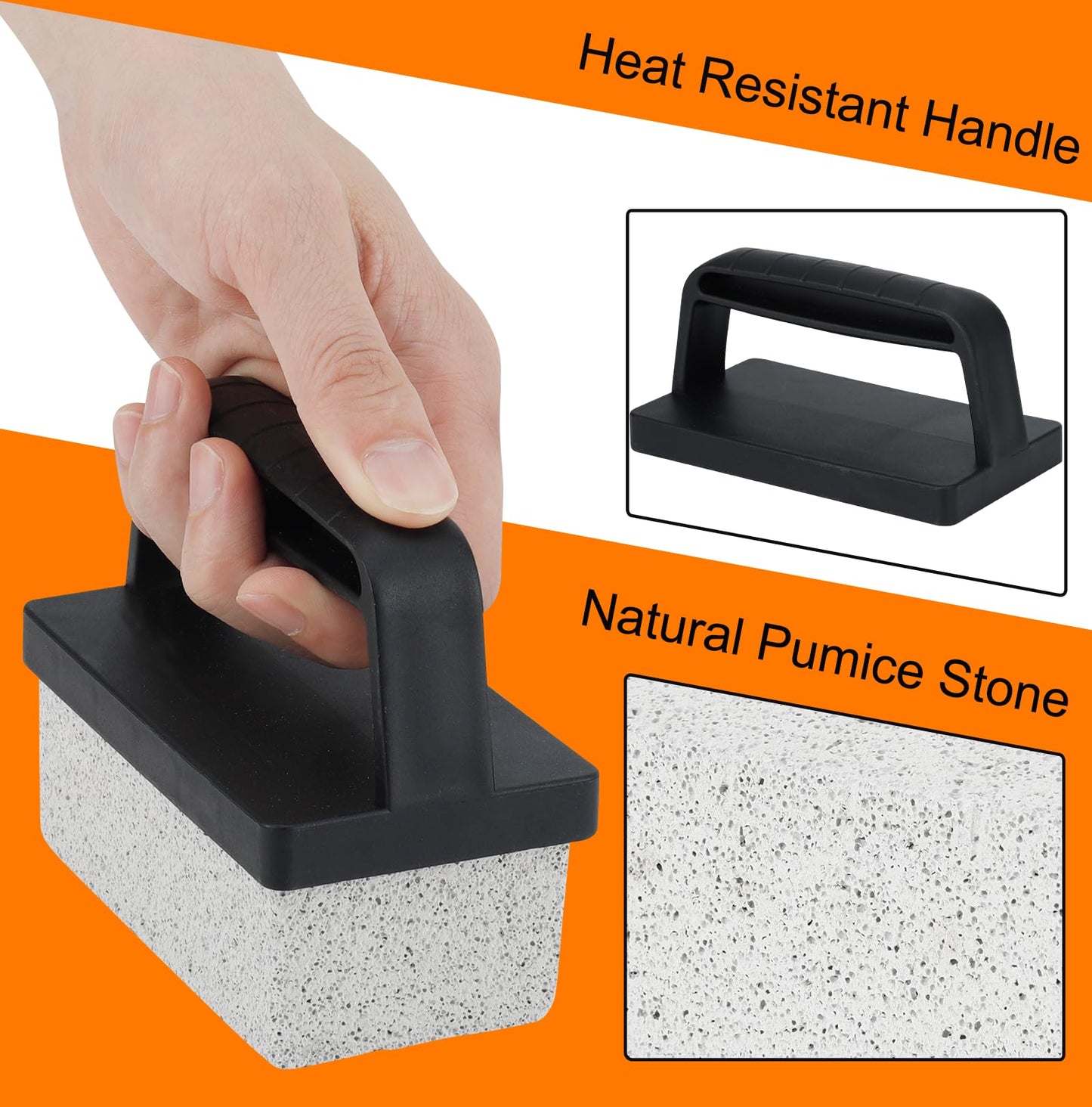 Griddle Cleaning Kit for Blackstone - Flat Top Grill Cleaner Grill Cleaning Kit with Grill Brick, Griddle Scraper & Grill Brush, Griddle Accessories Kit to Remove Stain