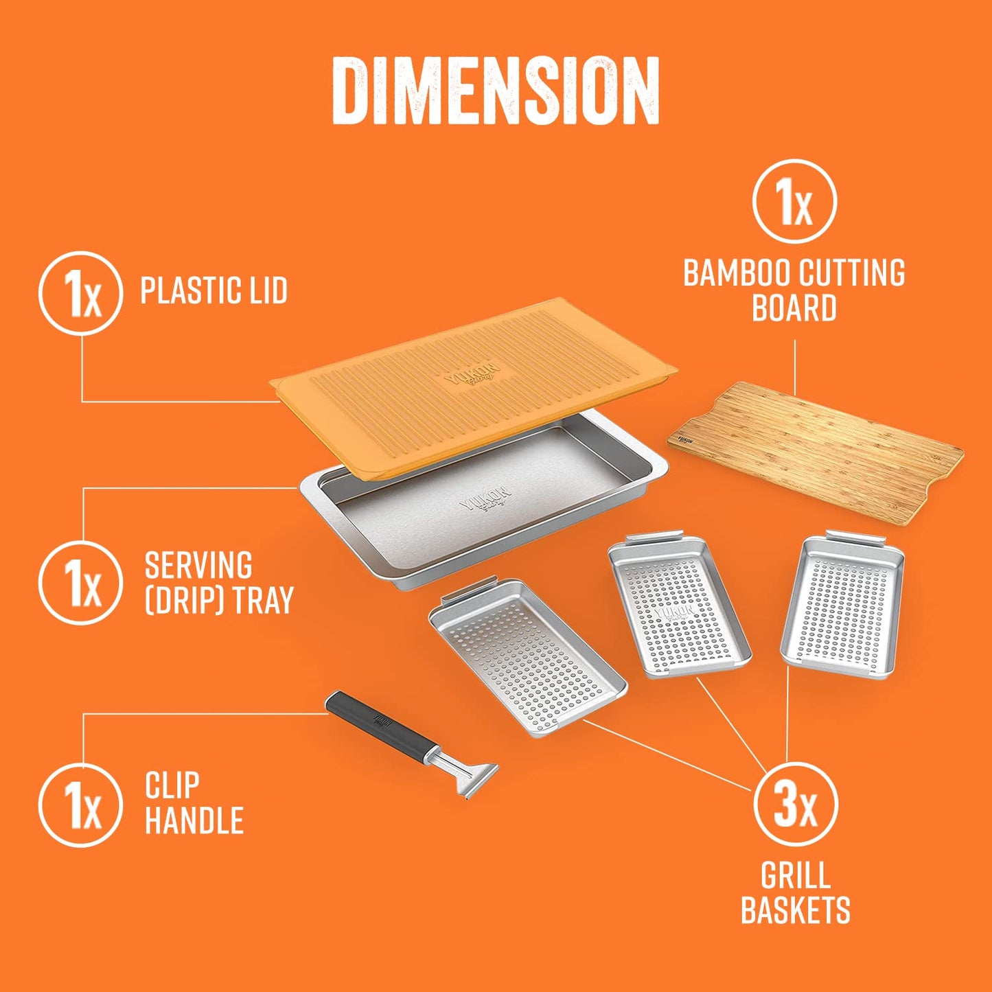 Yukon Glory™ BBQ 'N SERVE Grill Baskets (BBQ 'N SERVE SET)