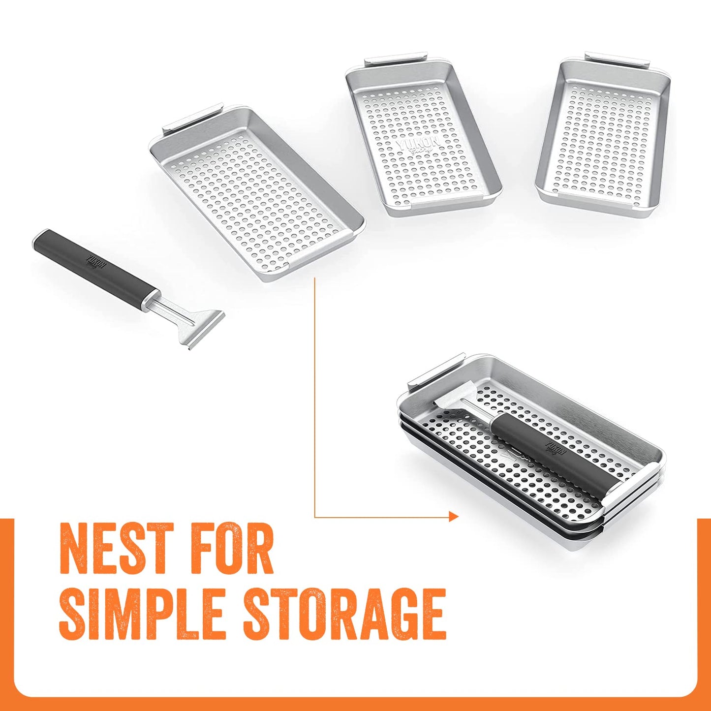 Yukon Glory™ BBQ 'N SERVE Grill Baskets (BBQ 'N SERVE SET)