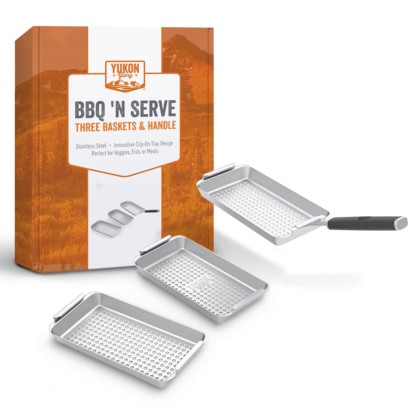 Yukon Glory™ BBQ 'N SERVE Grill Baskets (BBQ 'N SERVE SET)
