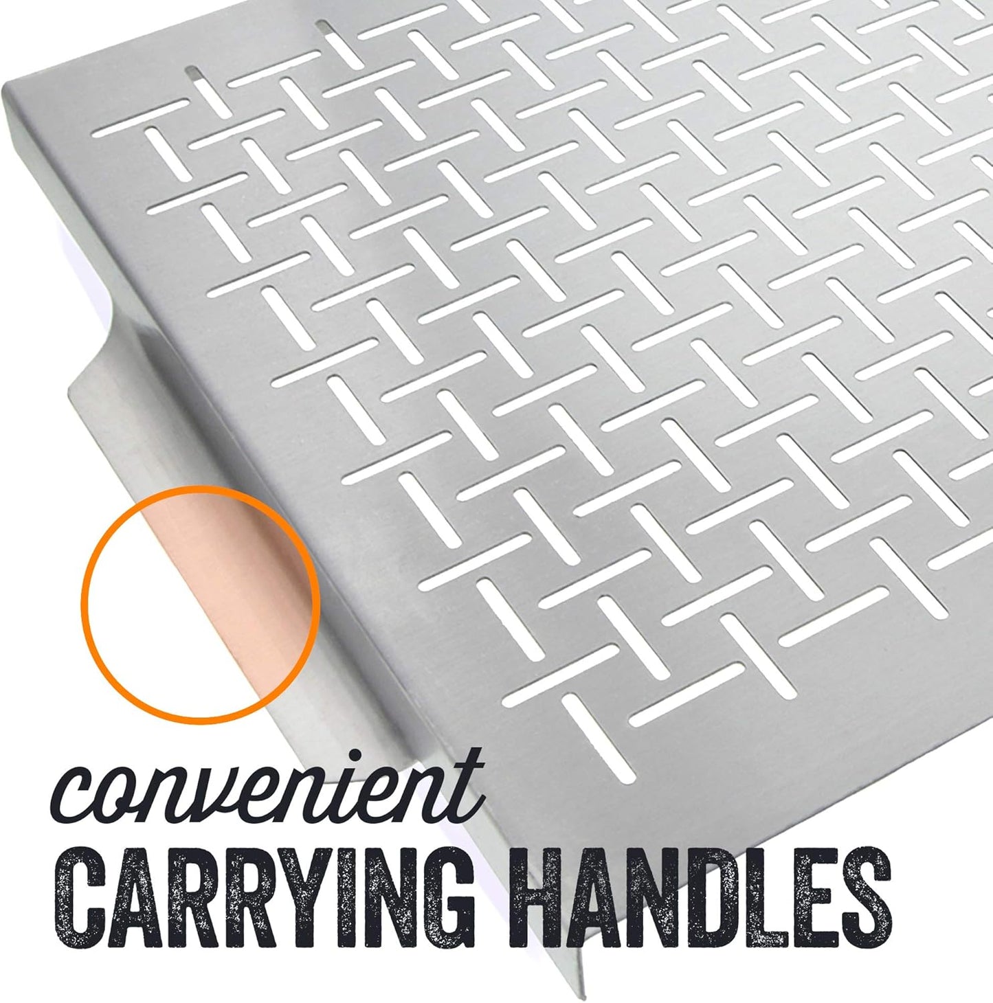 Yukon Glory™ YG-719 Premium Large Stainless Steel Pan Topper Tray For Outdoor Grill - Perfect for Veggie Grilling,BBQ and More - Great Grilling Accessories and Grilling Gifts