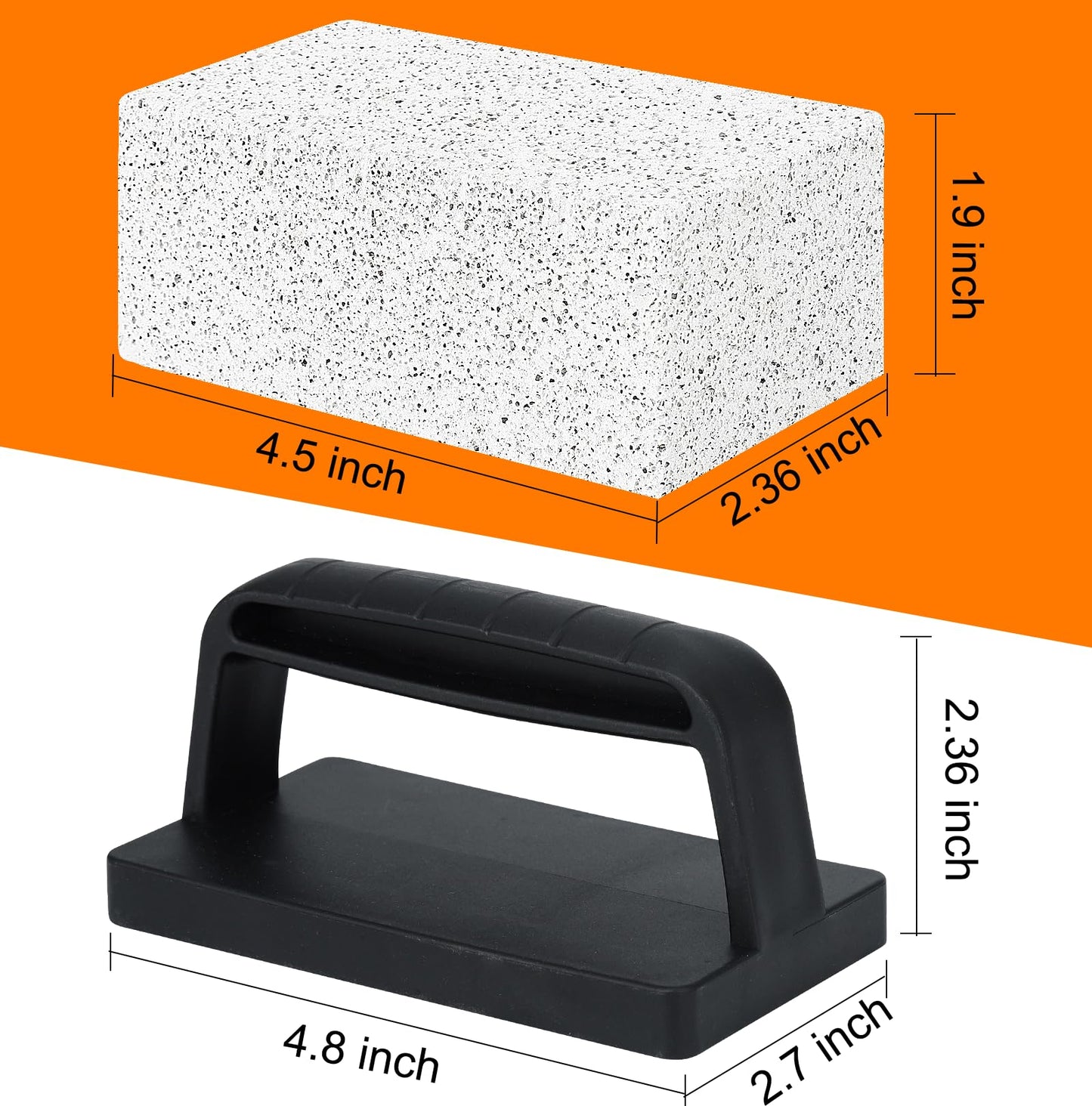 Griddle Cleaning Kit for Blackstone - Flat Top Grill Cleaner Grill Cleaning Kit with Grill Brick, Griddle Scraper & Grill Brush, Griddle Accessories Kit to Remove Stain