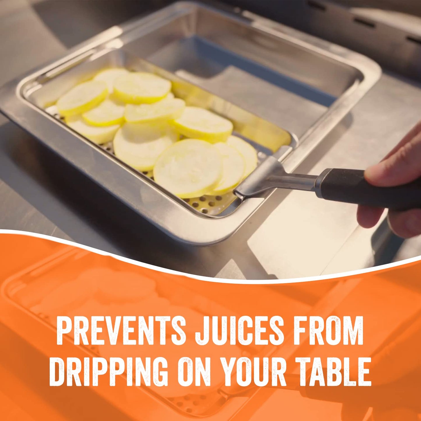 Yukon Glory SEAR 'N SERVE Cast Iron Grill Pan Set - Includes 3 Cast Iron Grilling Baskets & Clip-On Handle - Ideal for Stove Tops or Outdoor Grills