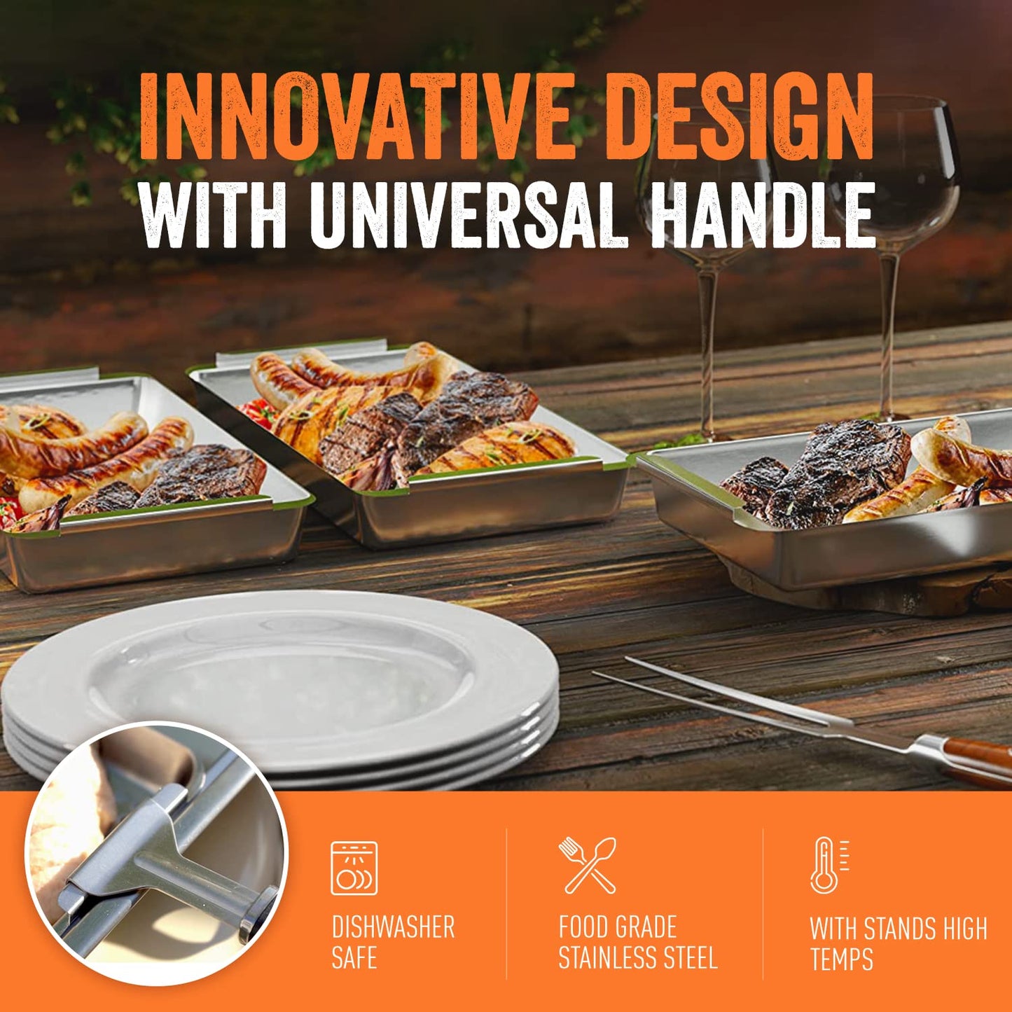 Yukon Glory™ BBQ 'N SERVE Grill Baskets (BBQ 'N SERVE SET)