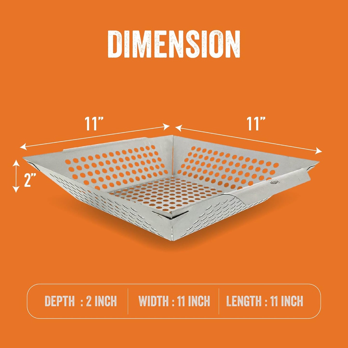 Yukon Glory Stainless Steel Grill Pan & BBQ Glove Set, Perfect for Veggies, Fish or Meat