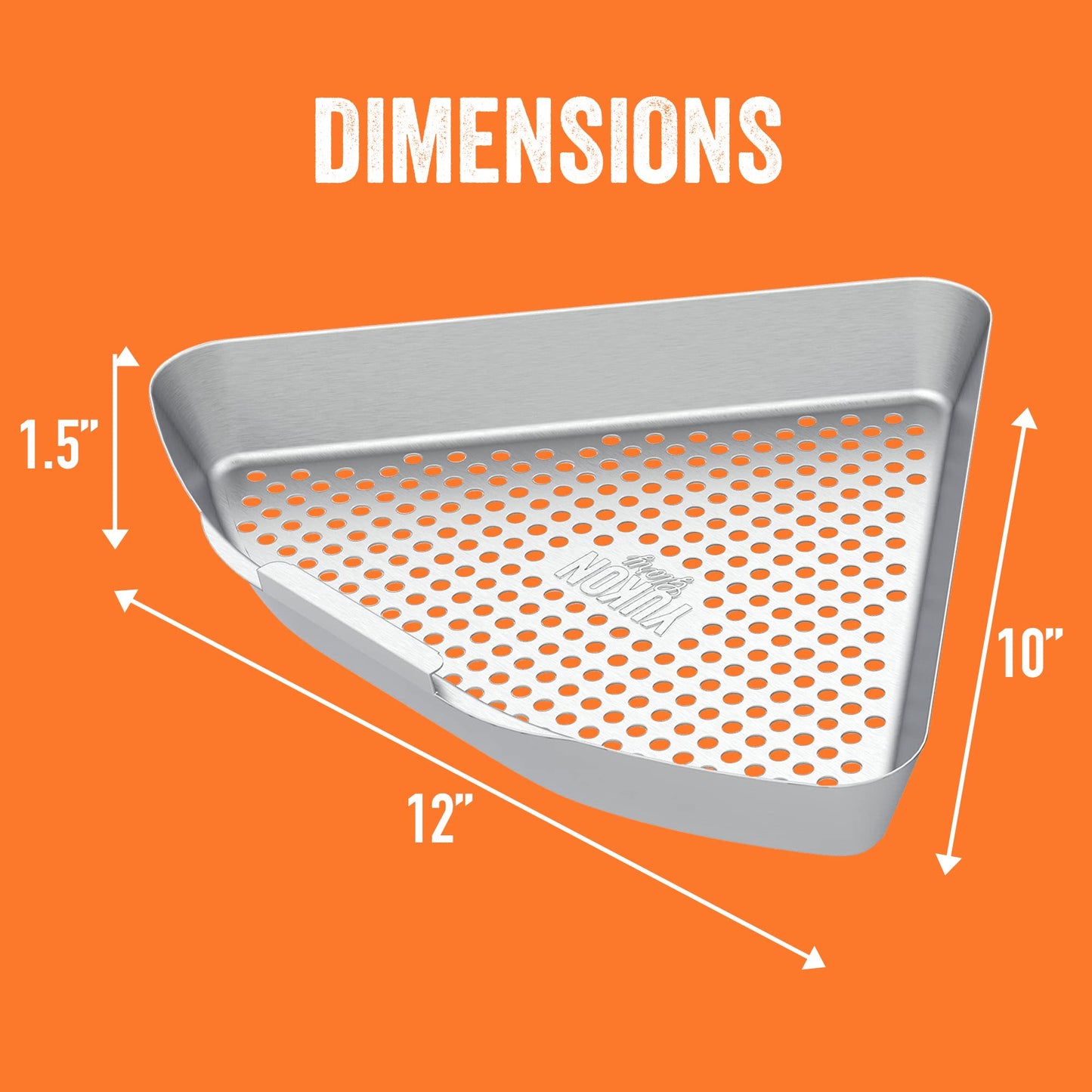 Yukon Glory™ BBQ Grill Basket for Kettle Grills - The Kettle Grill Accessories for Outdoor Grill Set Includes 2 stainless steel grilling baskets & Clip-On Handle Designed for 22" Kettle Grill Models - a Perfect Fish Grill Basket & Grill Vegetable Basket