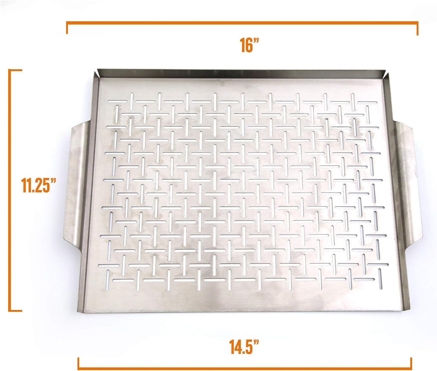 Yukon Glory™ YG-719 Premium Large Stainless Steel Pan Topper Tray For Outdoor Grill - Perfect for Veggie Grilling,BBQ and More - Great Grilling Accessories and Grilling Gifts